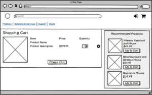 user-friendly ecommerce website wireframe