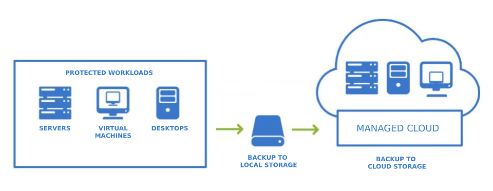 different data backup methods (cloud vs. local)